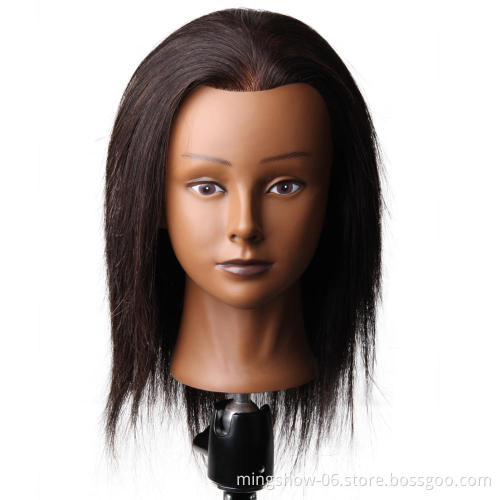 top quality famela african american training mannequin head with indian human hair